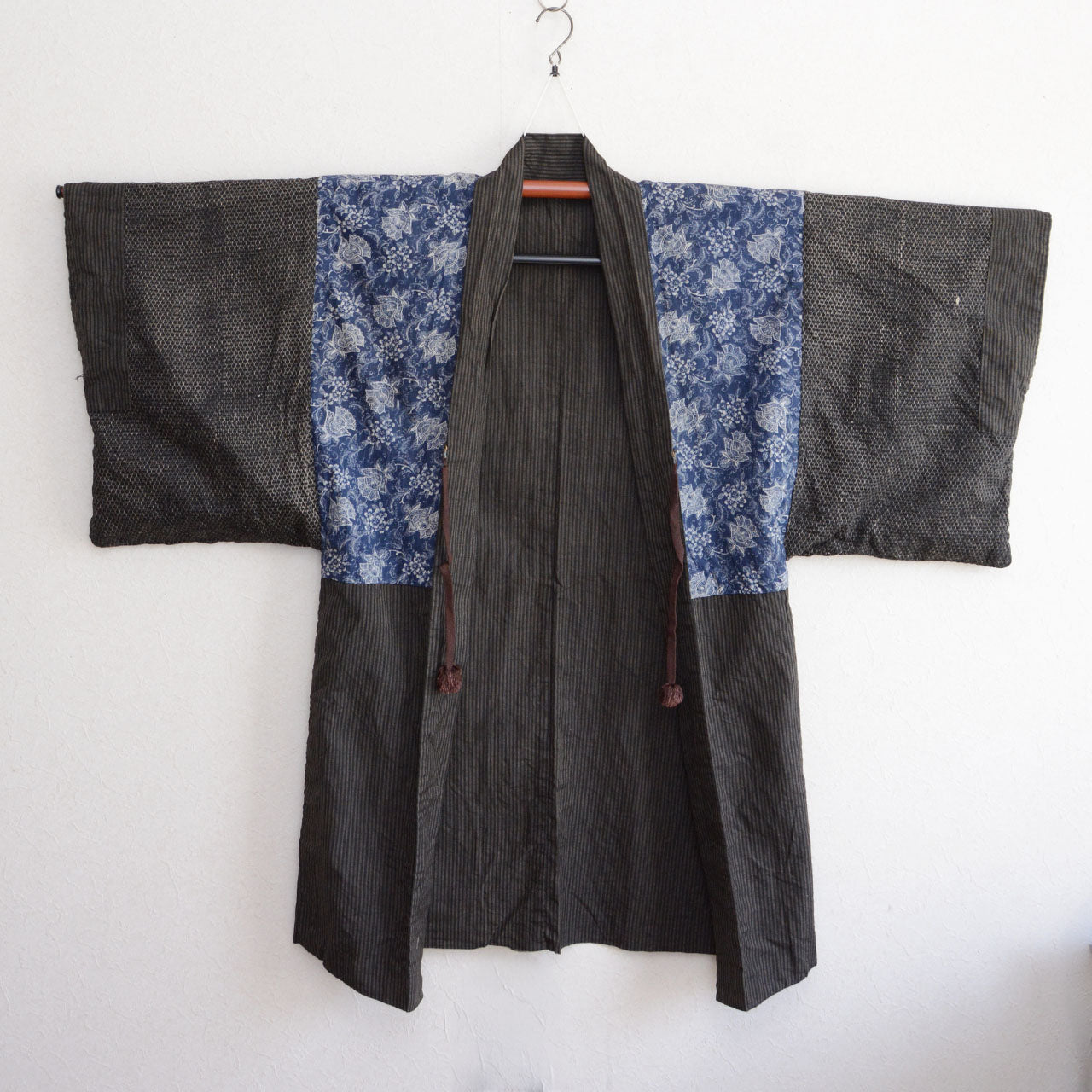Men's Haori | Boro Cotton Crazy Pattern | Tohoku Origin | Early Showa Era Japan Vintage