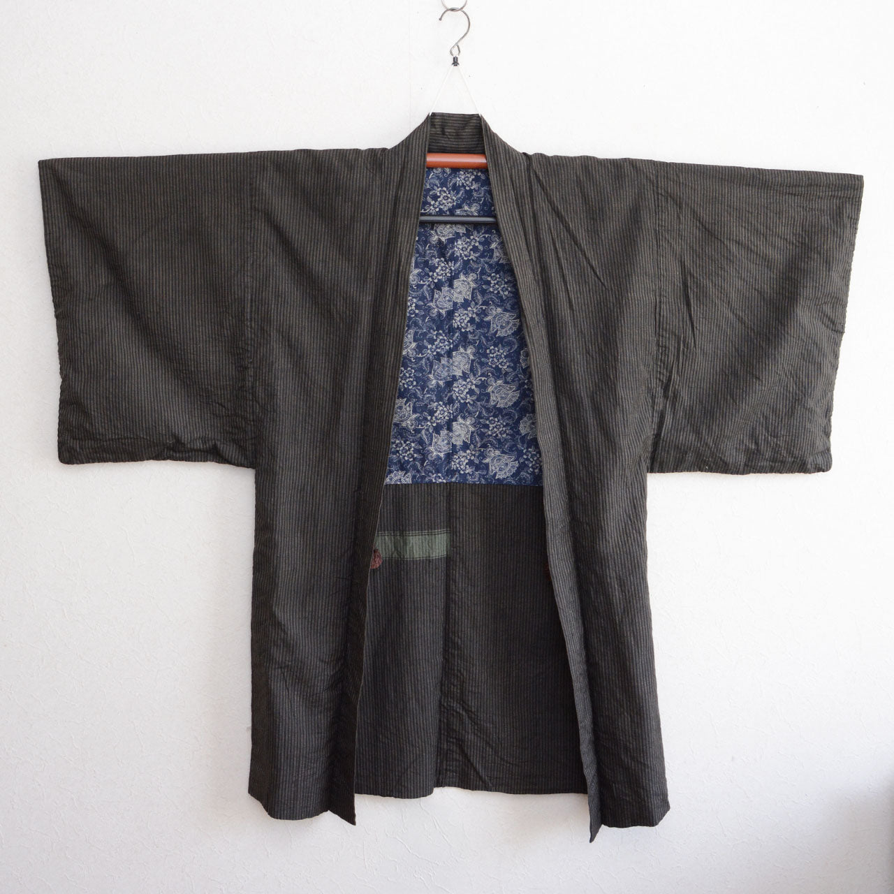 Vintage Japanese Haori | Handmade Cotton | Stripe and Crazy Pattern | Tohoku Early Showa