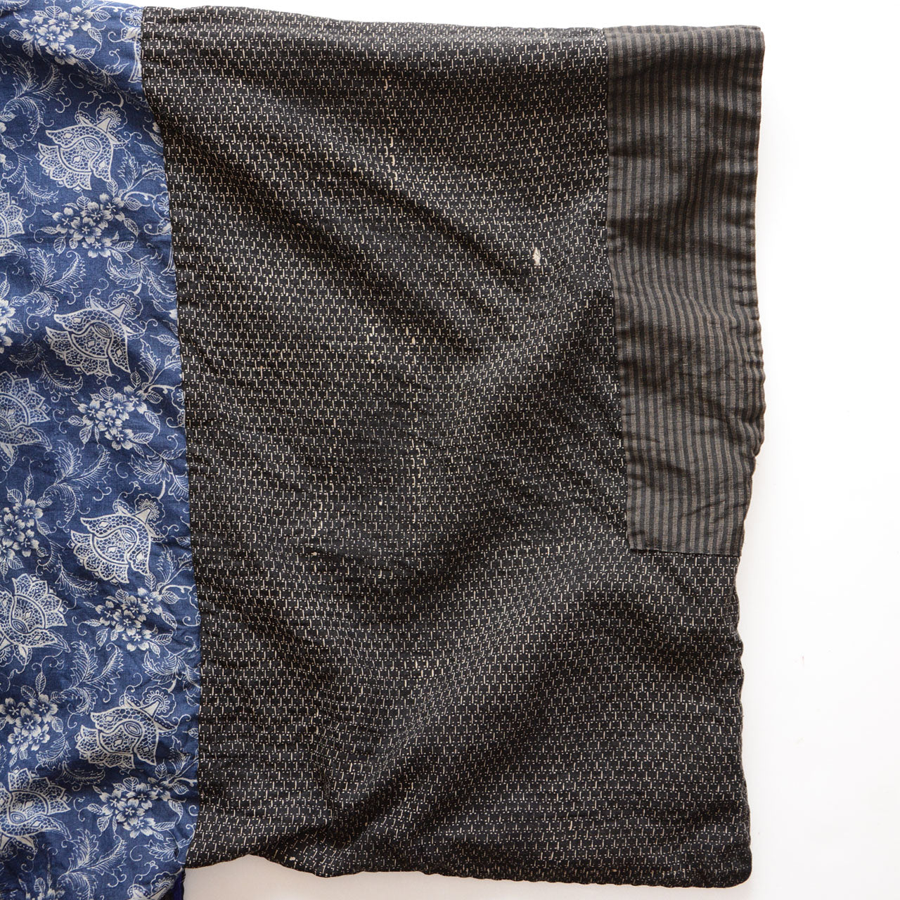 Men's Japan Vintage Haori | Stripe Cotton Workwear | Crazy Pattern Lining | Showa Tohoku