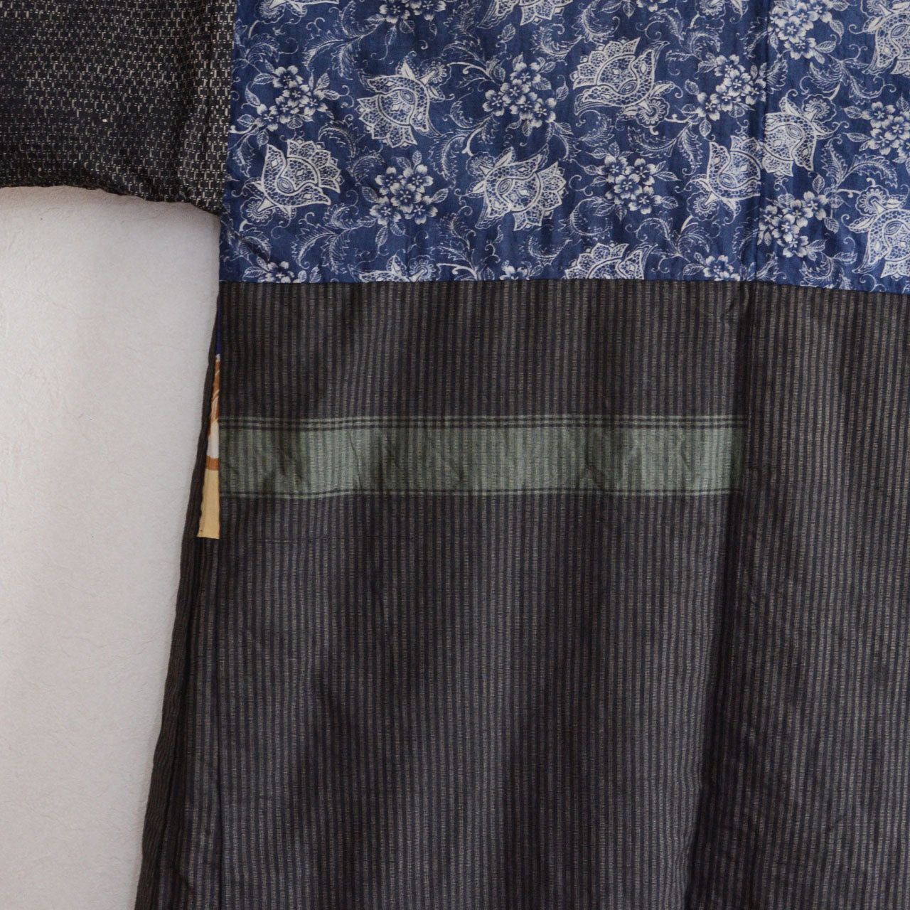 Authentic Japanese Haori | Early Showa Cotton | Stripe Exterior Crazy Lining | Tohoku Origin