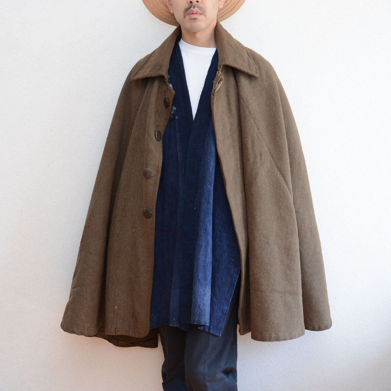 Crazy quilt-style Japanese indigo jacket blending art and functionality.