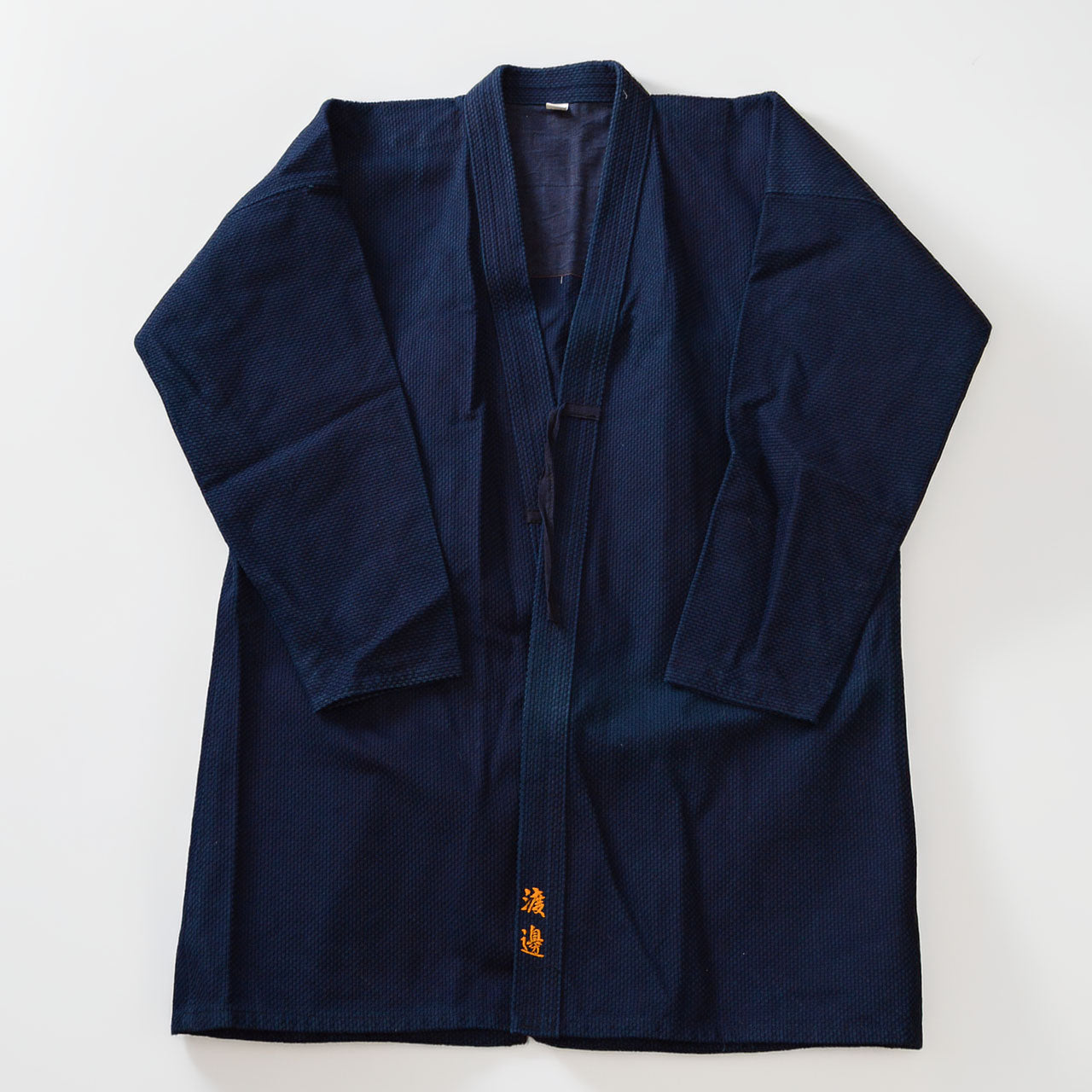 Vintage indigo cotton kendo jacket, deadstock, size 4, made in Japan