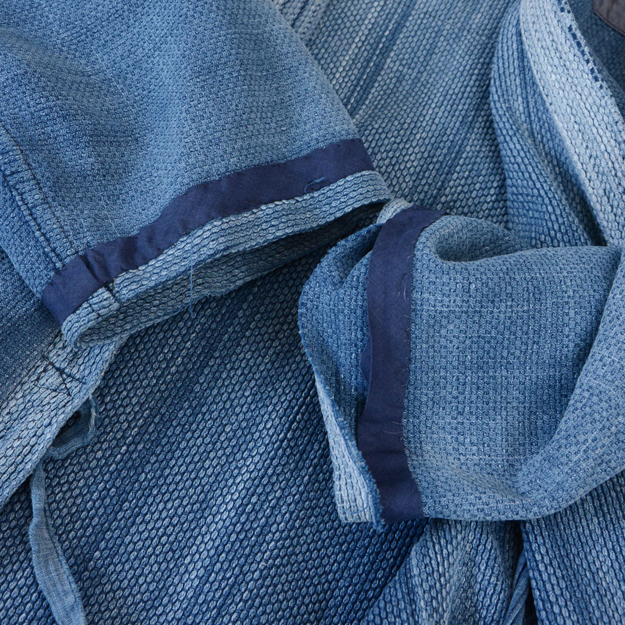 Traditional kendo jacket repurposed as modern fashion outerwear