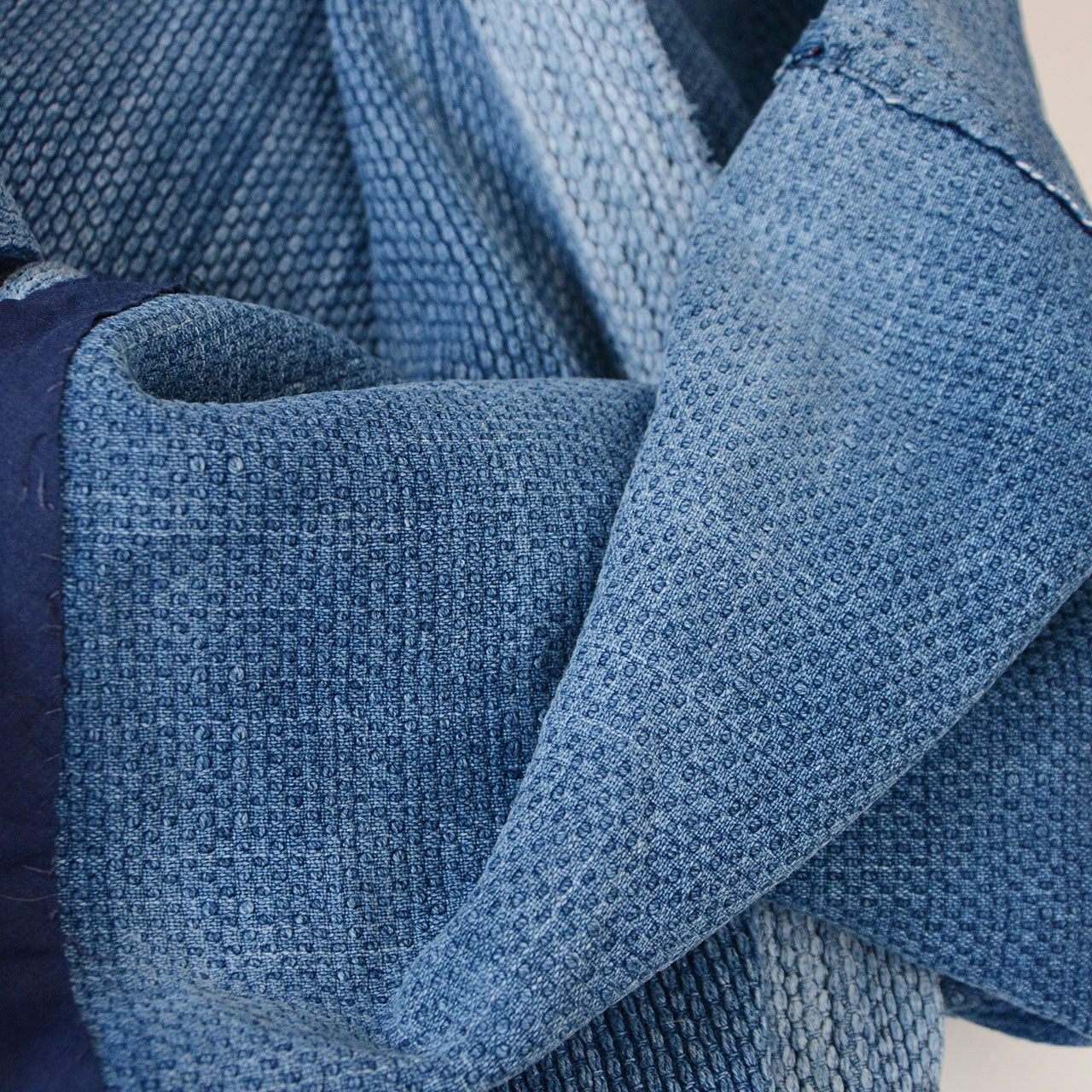 sashiko cotton with unique fading patterns