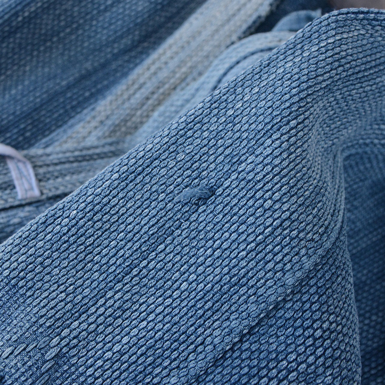 Authentic Bushuichi indigo kendo top styled as everyday wear