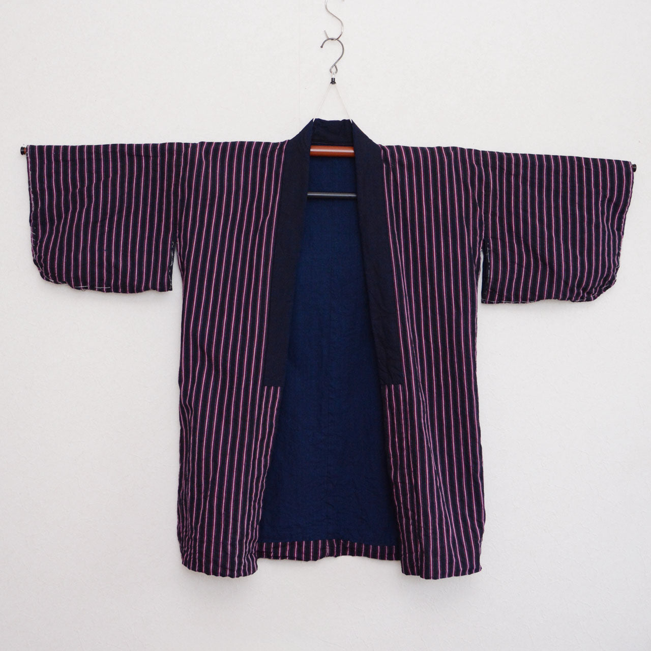 Rare indigo-lined noragi jacket for upcycling projects