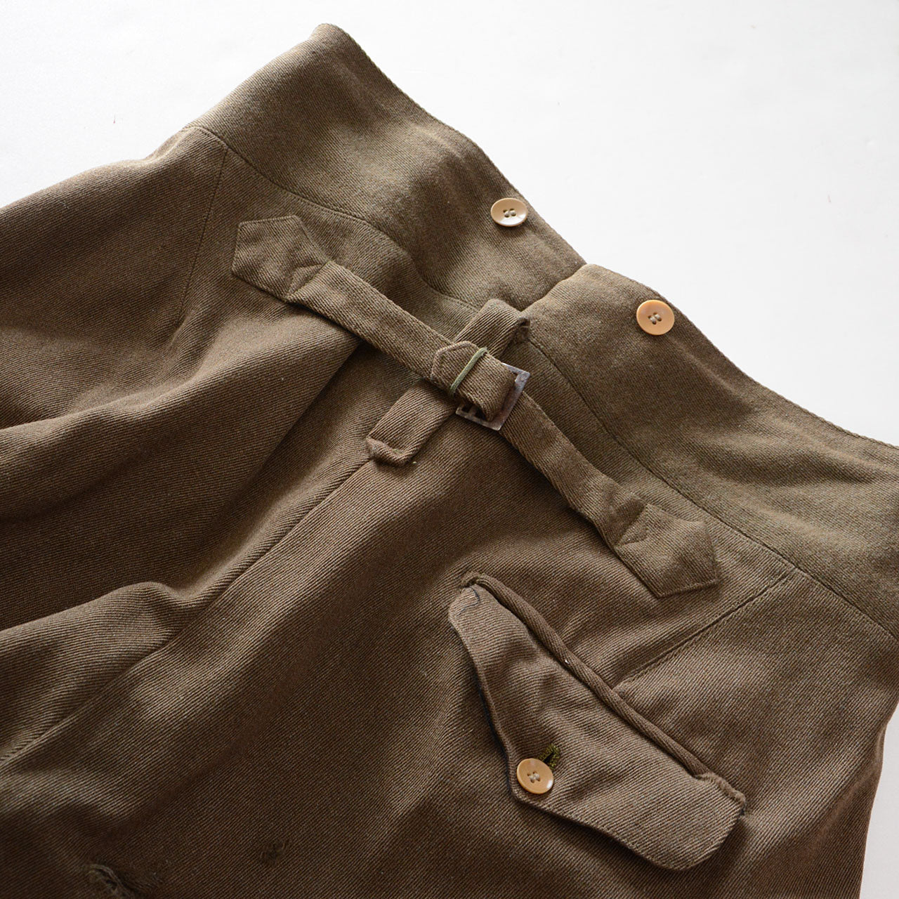 Vintage military pants with classic jodhpurs fit