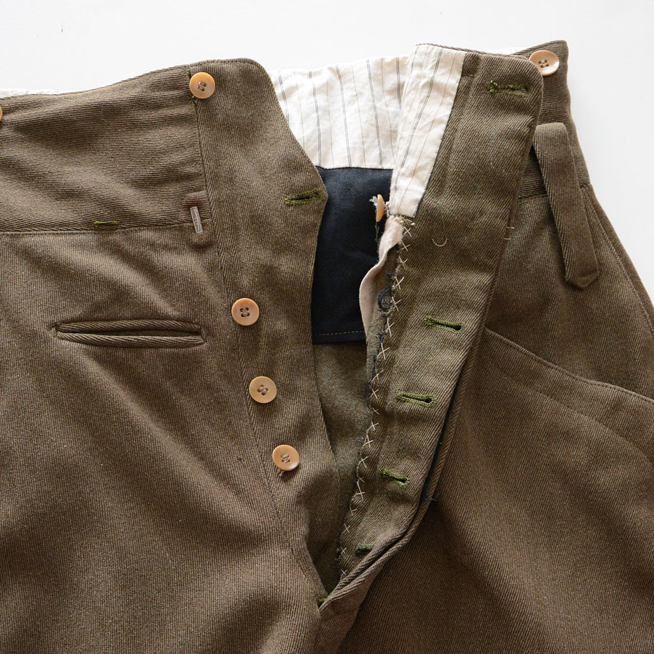 WWII era jodhpurs with tapered legs for boots
