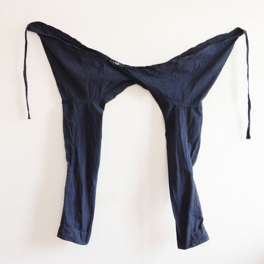 Japanese vintage cotton momohiki workwear pants with traditional noragi heritage