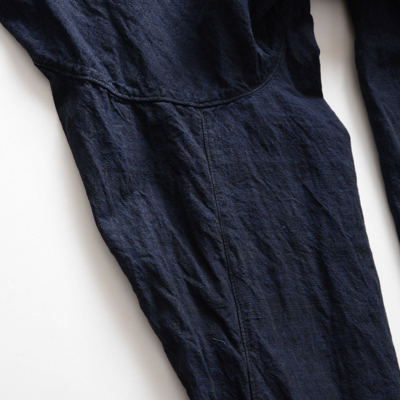 Aged cotton momohiki with hand-stitched character and historical presence