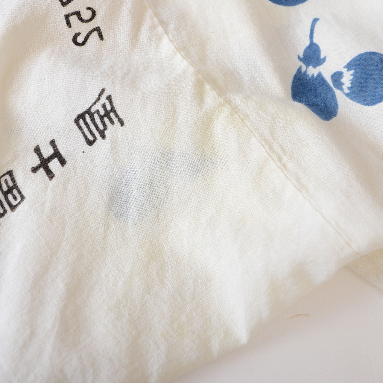 Hand-sewn tenugui pieces transformed into vintage Japanese kimono