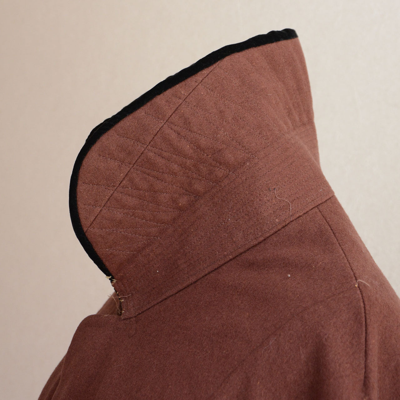 Mid-Showa era Japanese wool cloak highlighting a refined cape silhouette