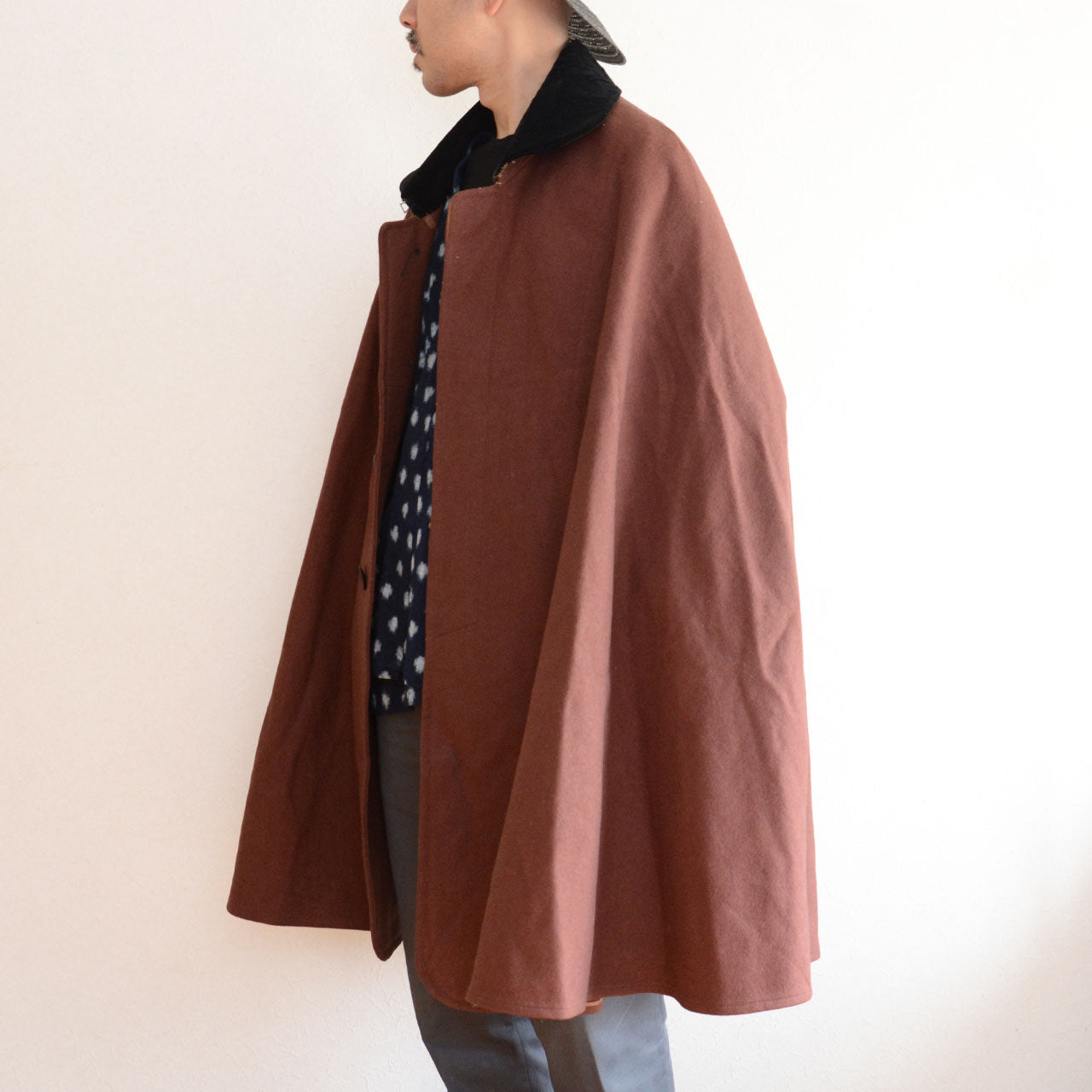 Timeless Japanese vintage cloak representing mid-20th century outerwear