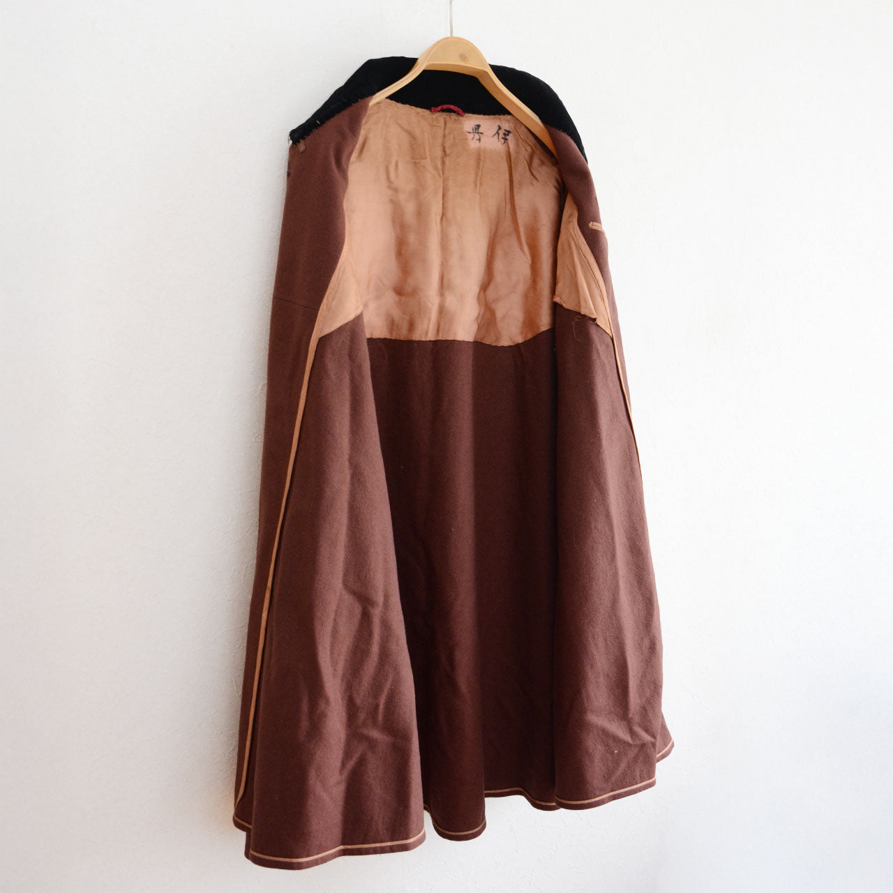 Mid-20th century Japanese wool mantle with elegant drape and volume