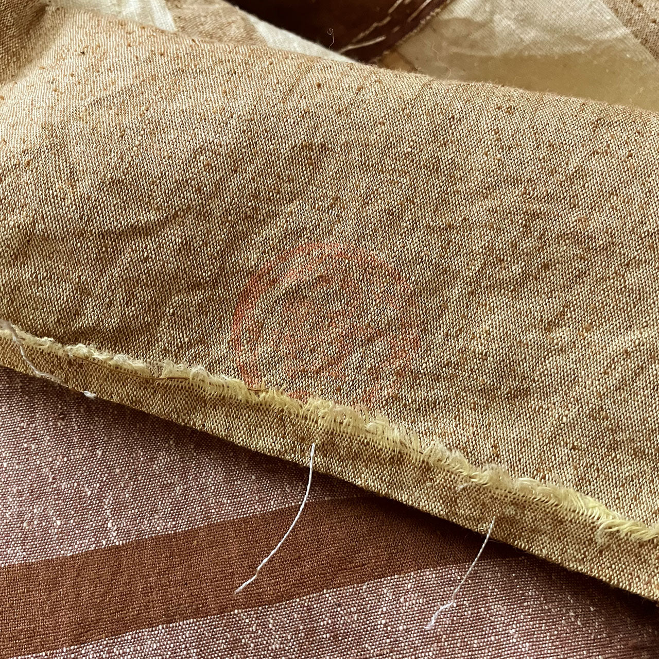 Inspection stamp on vintage Japanese cotton fabric