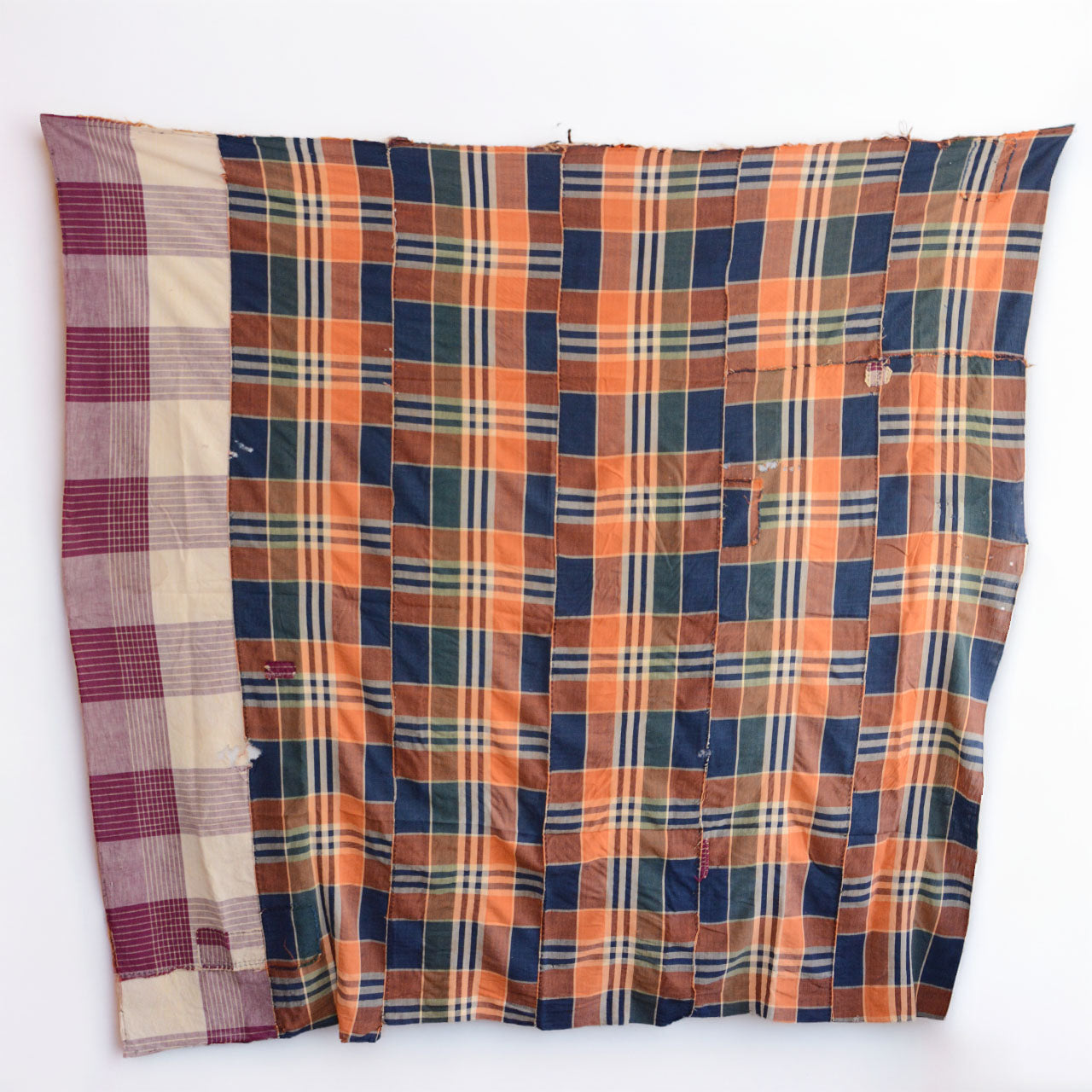 BORO vintage textile, hand-mended cotton cloth, Japan