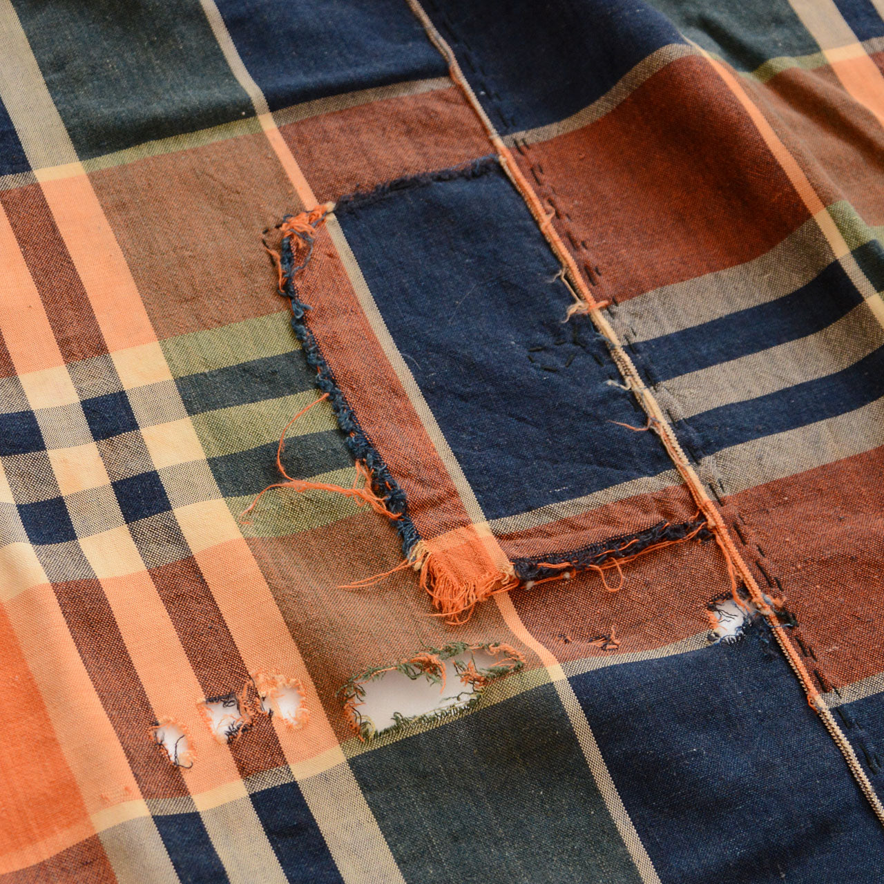 Vintage textile for remake and interior, Japan BORO aesthetic