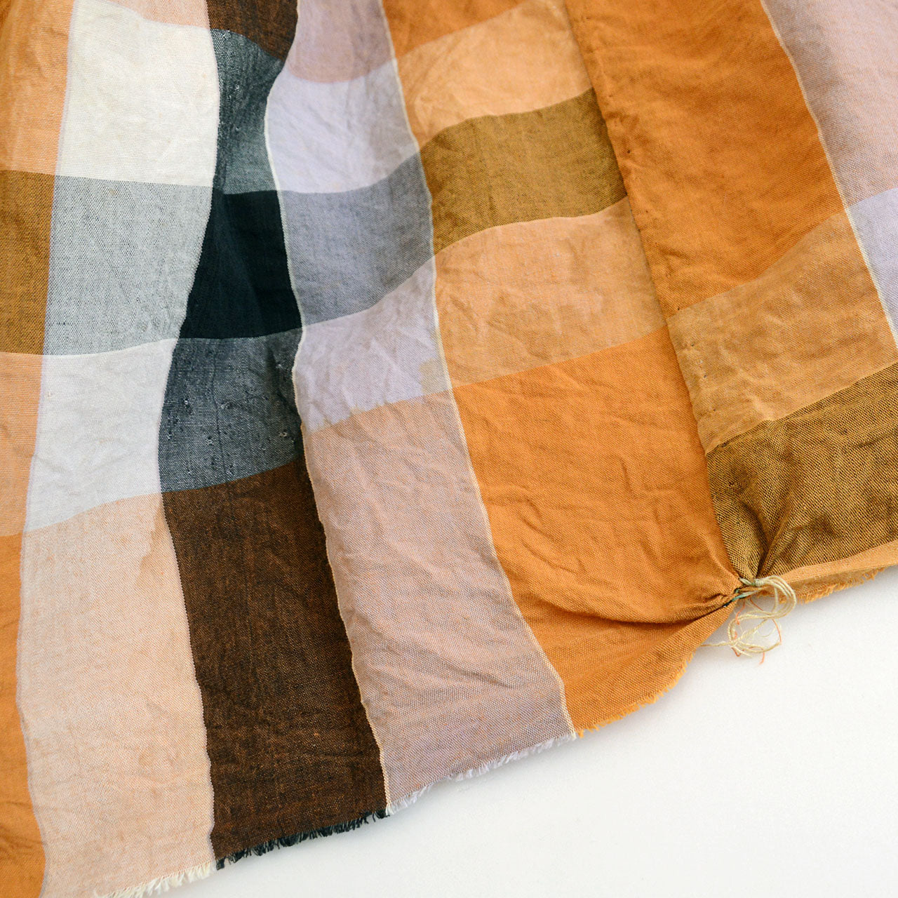 Yellow checkered cotton perfect for cushions or runners