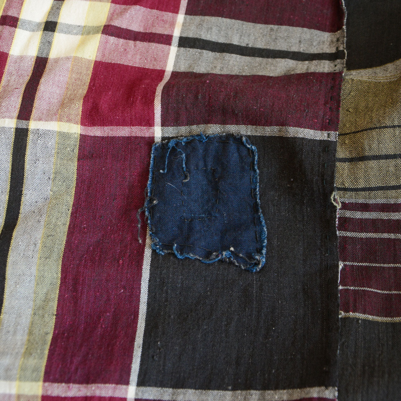 Authentic Japanese antique fabric, hand-unstitched cotton futon cover textile