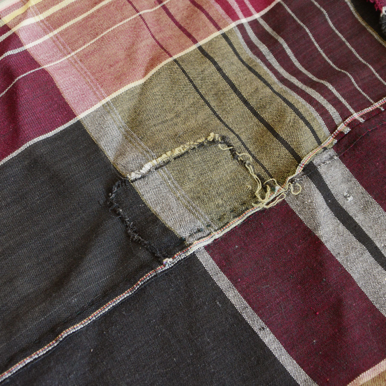 Sustainable Japanese vintage fabric, reclaimed cotton futon cover for upcycling