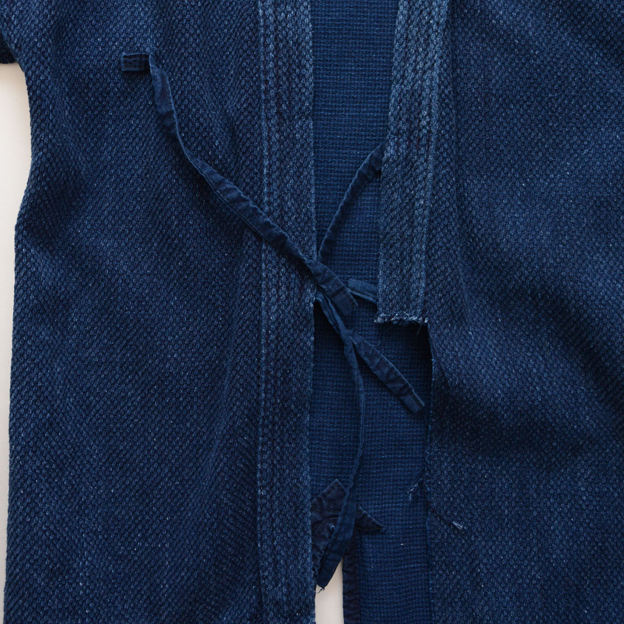 Japanese martial arts gi, indigo cotton, handmade material
