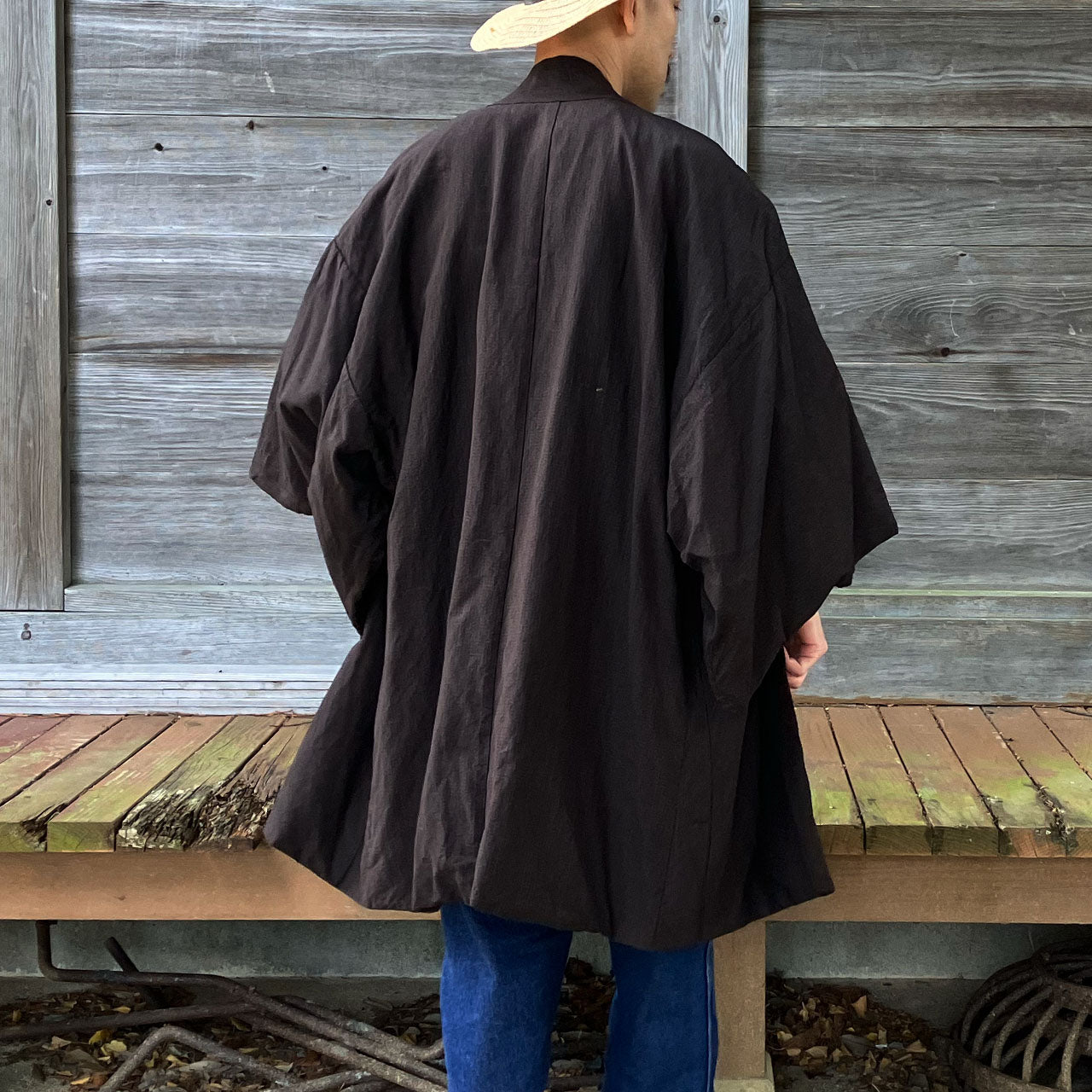 Vintage Japanese haori coat featured in Japan street style