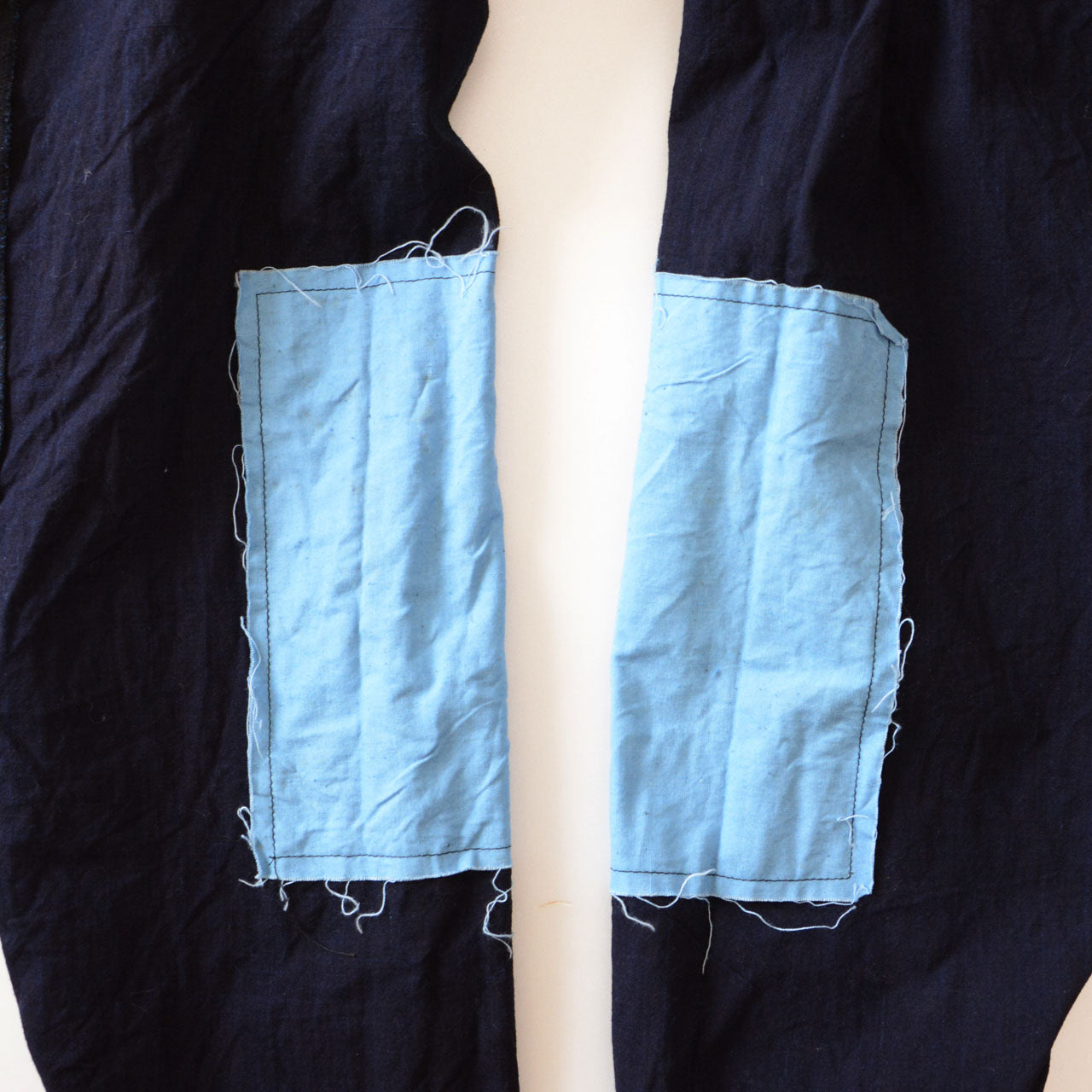 Hand-dyed indigo momohiki from Japan's Showa era - traditional farmer and festival pants
