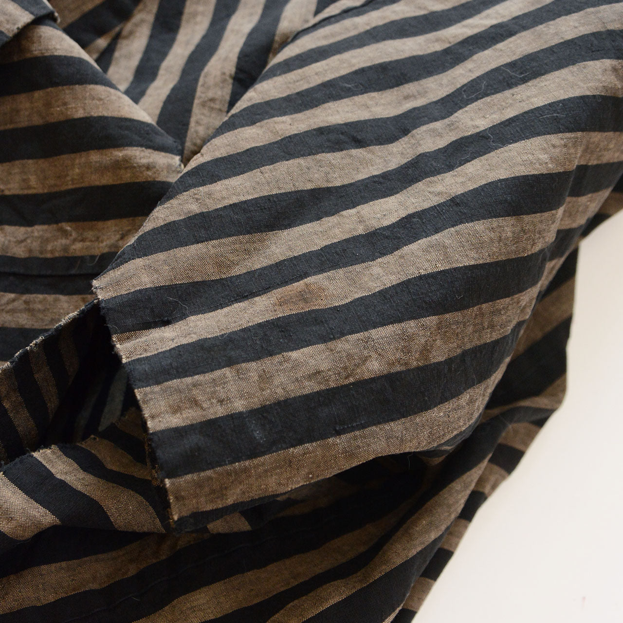 Japanese dochu-kappa travel cape, soiling detail, aged cotton, Taisho to early Showa era, Japan vintage