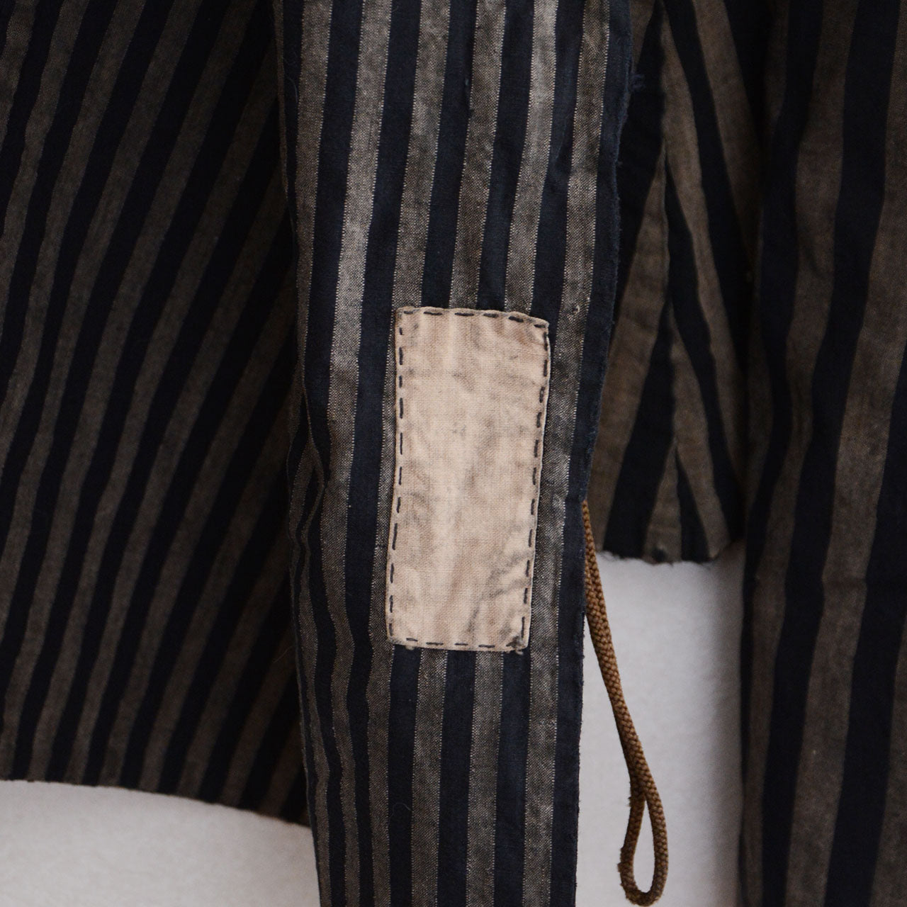 Japanese dochu-kappa travel cape, original name tag label, Taisho to early Showa era, Japan vintage