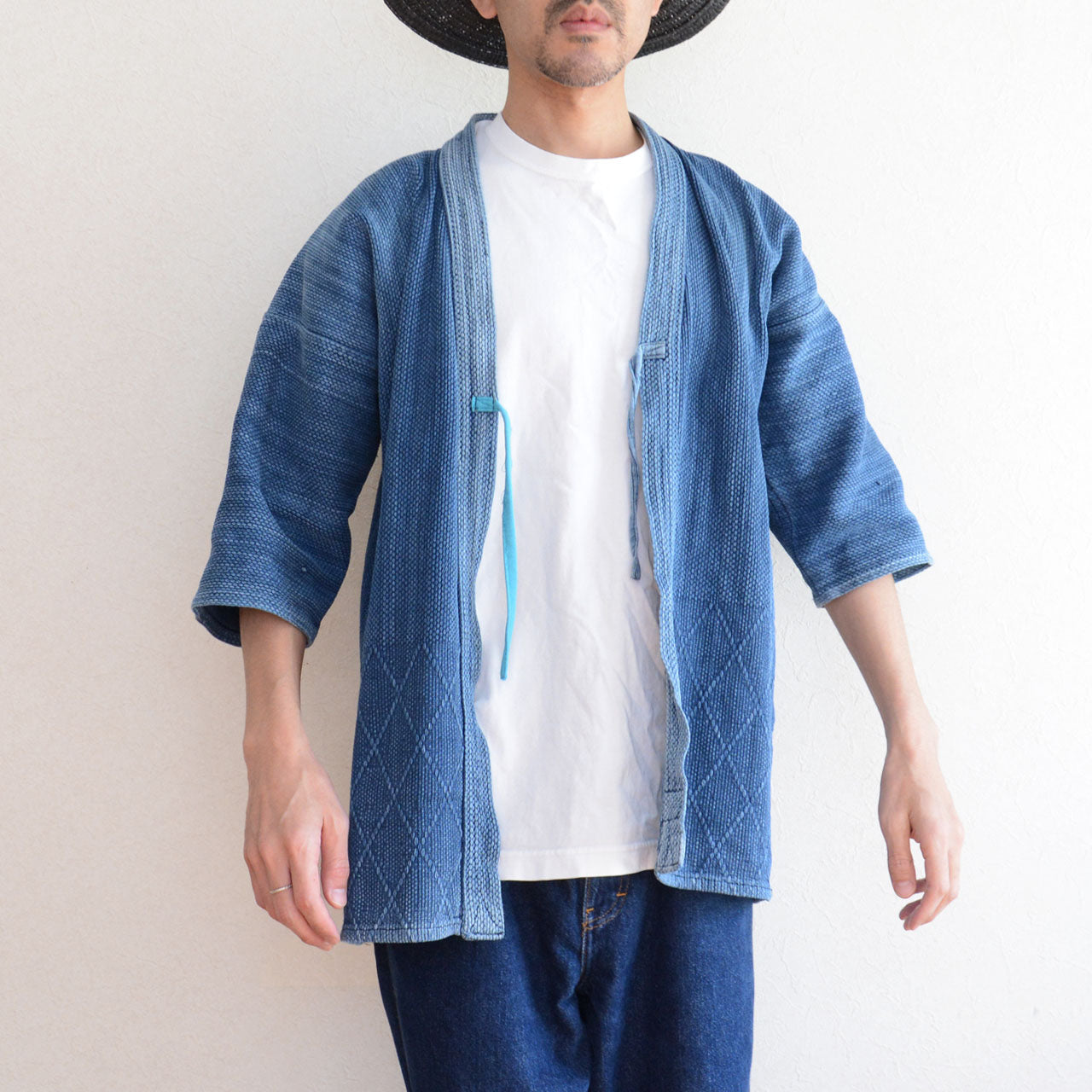 Three-dimensional sashiko texture on traditional Japanese kendo wear