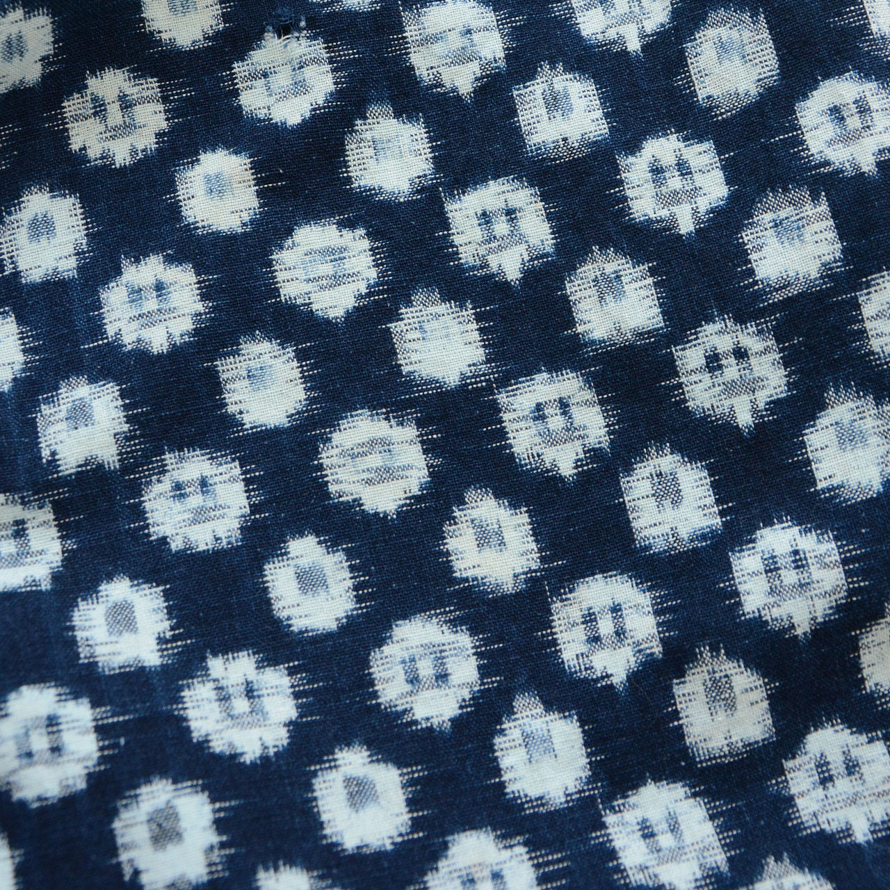 Vintage boro monpe, indigo kasuri cotton, upcycle and remake textile material