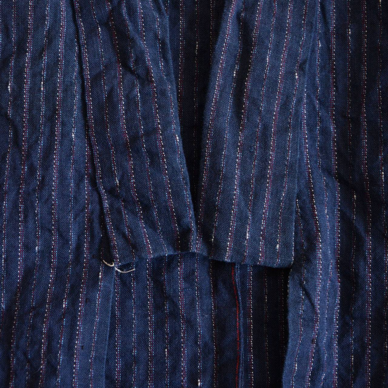 Vintage Japanese cotton jacket paired with sweatpants and simple basics.