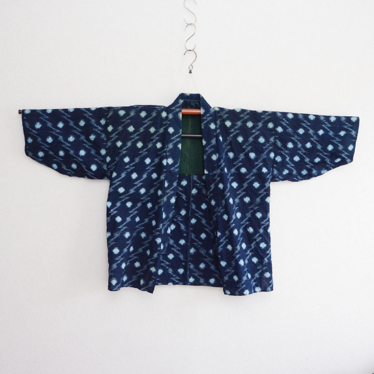 Japanese vintage noragi indigo kasuri cotton textile