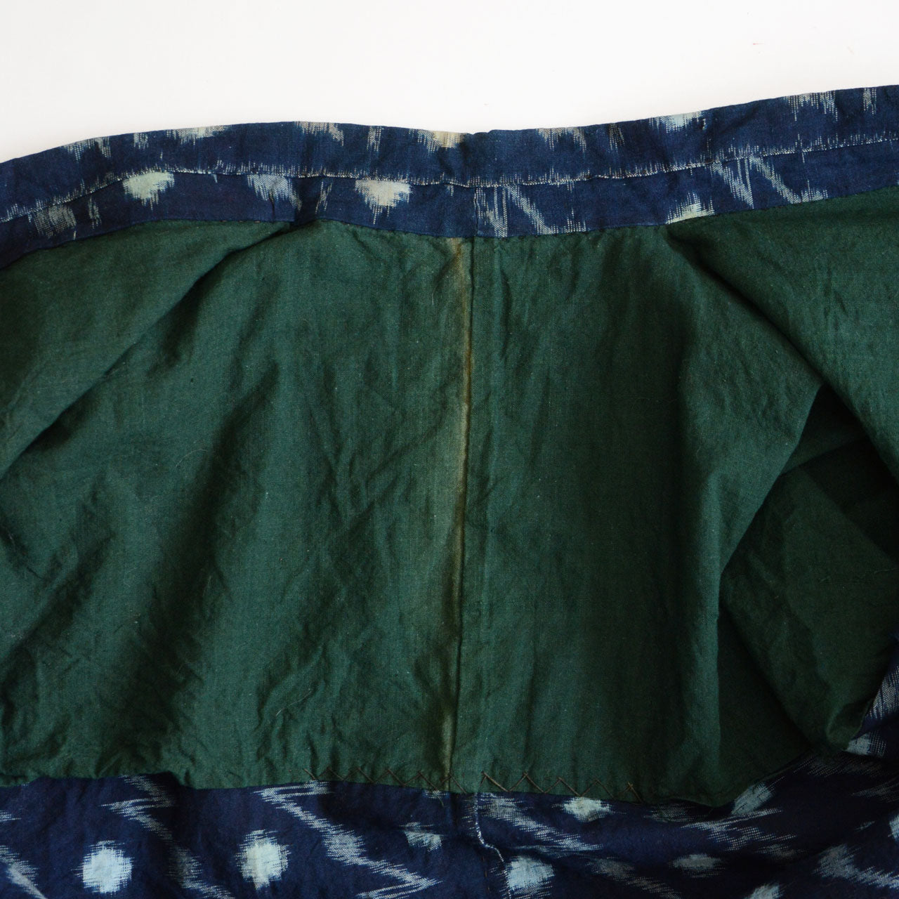 Japanese vintage noragi indigo kasuri cotton fabric