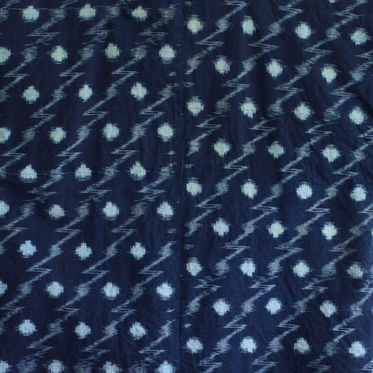 Japanese vintage indigo kasuri cotton noragi textile
