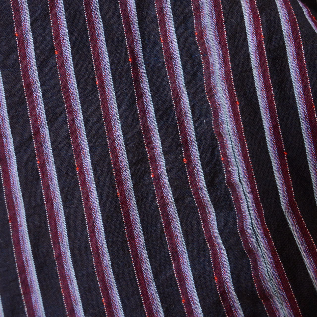 Japanese vintage noragi featuring striped cotton fabric and traditional construction
