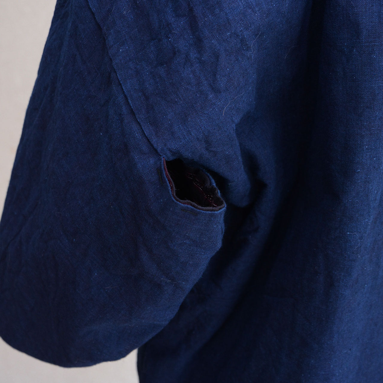 A Japanese vintage clothing item shaped by repeated wear, repair, and long-term use.