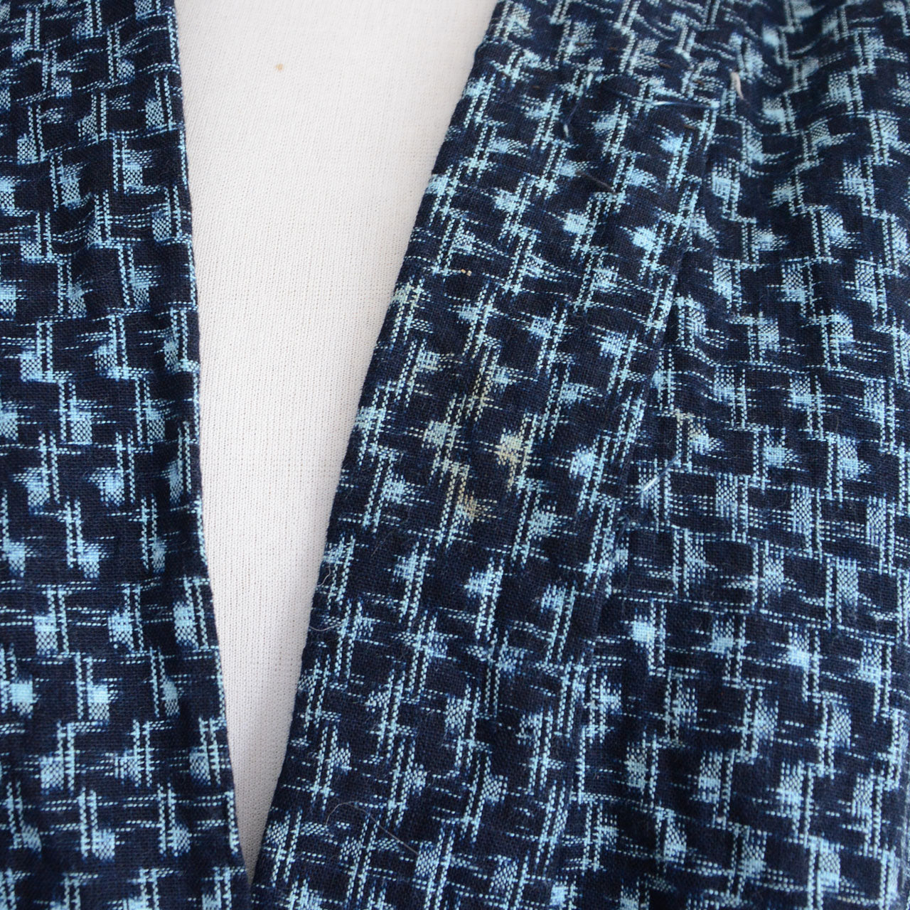 Japanese noragi jacket — indigo dyed cotton, Tohoku vintage textile