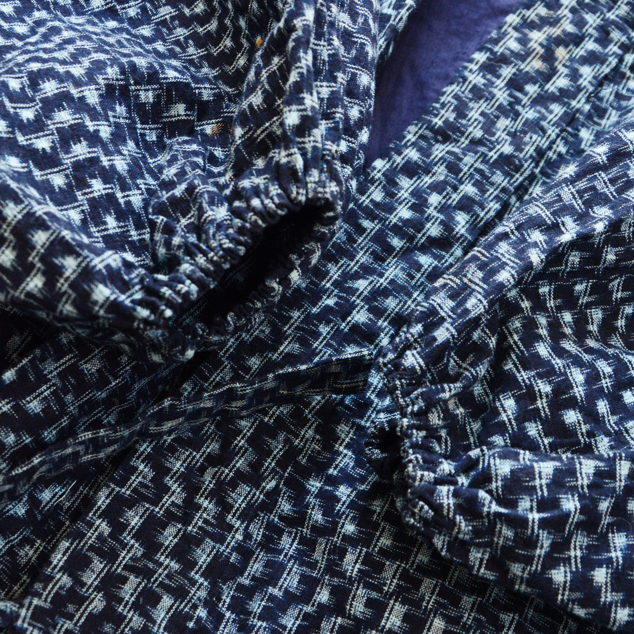 Vintage Japanese work coat — indigo noragi, wearable folk textile art