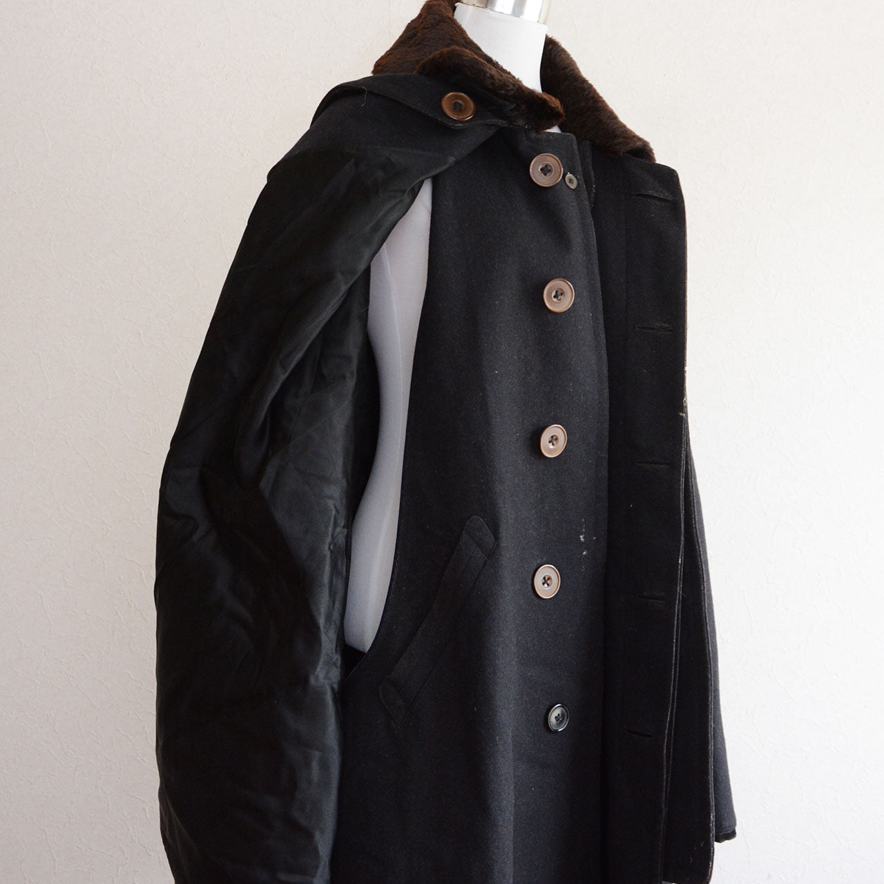 Japanese antique cape-style coat designed to be layered over traditional and modern clothing
