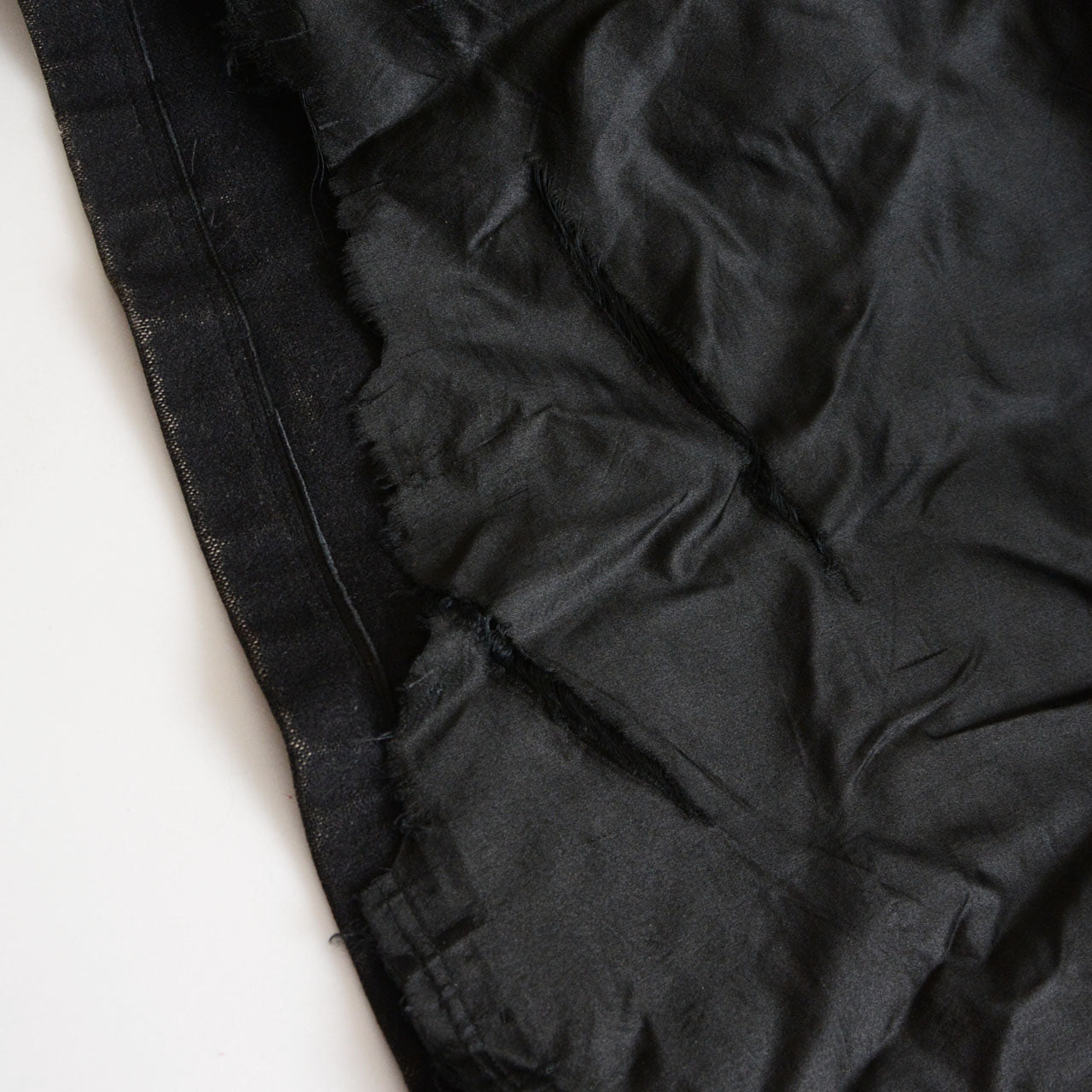 Black wool Japanese antique mantle coat with a bold and timeless silhouette