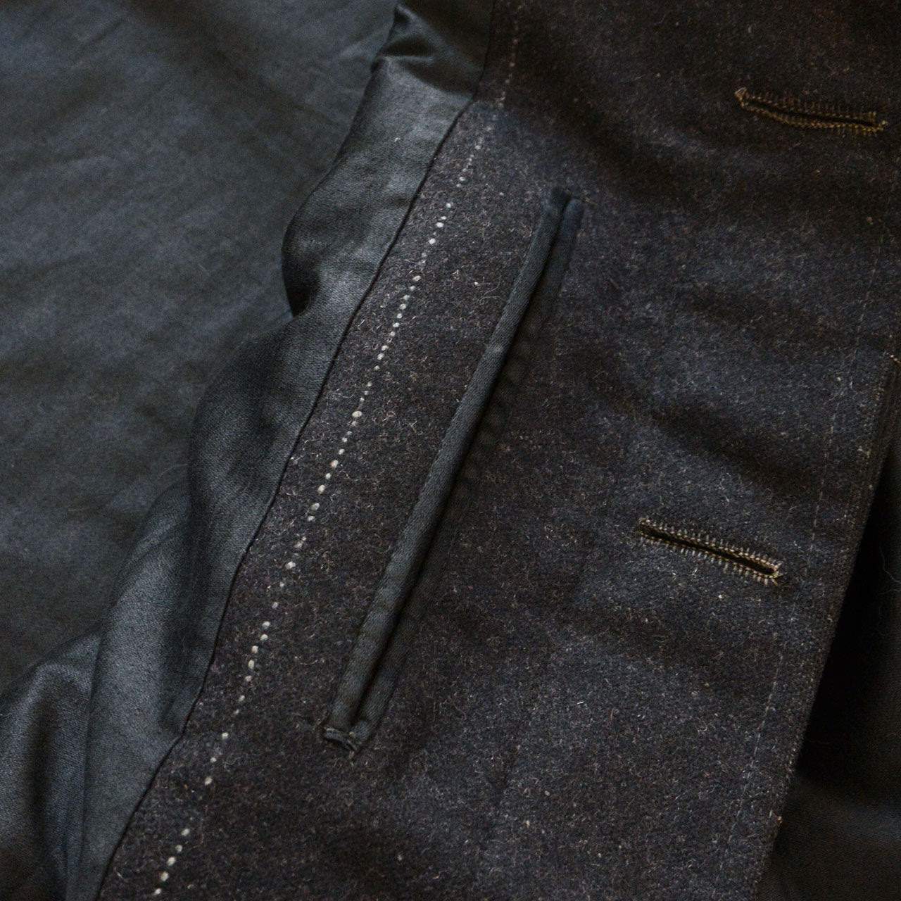 Dark charcoal wool tonbi mantle, Japan vintage outerwear, double cape inverness style, Taisho Roman aesthetic