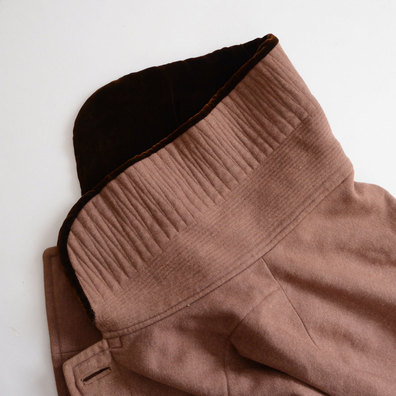 Timeless Japanese wool cape blending traditional and Western influences