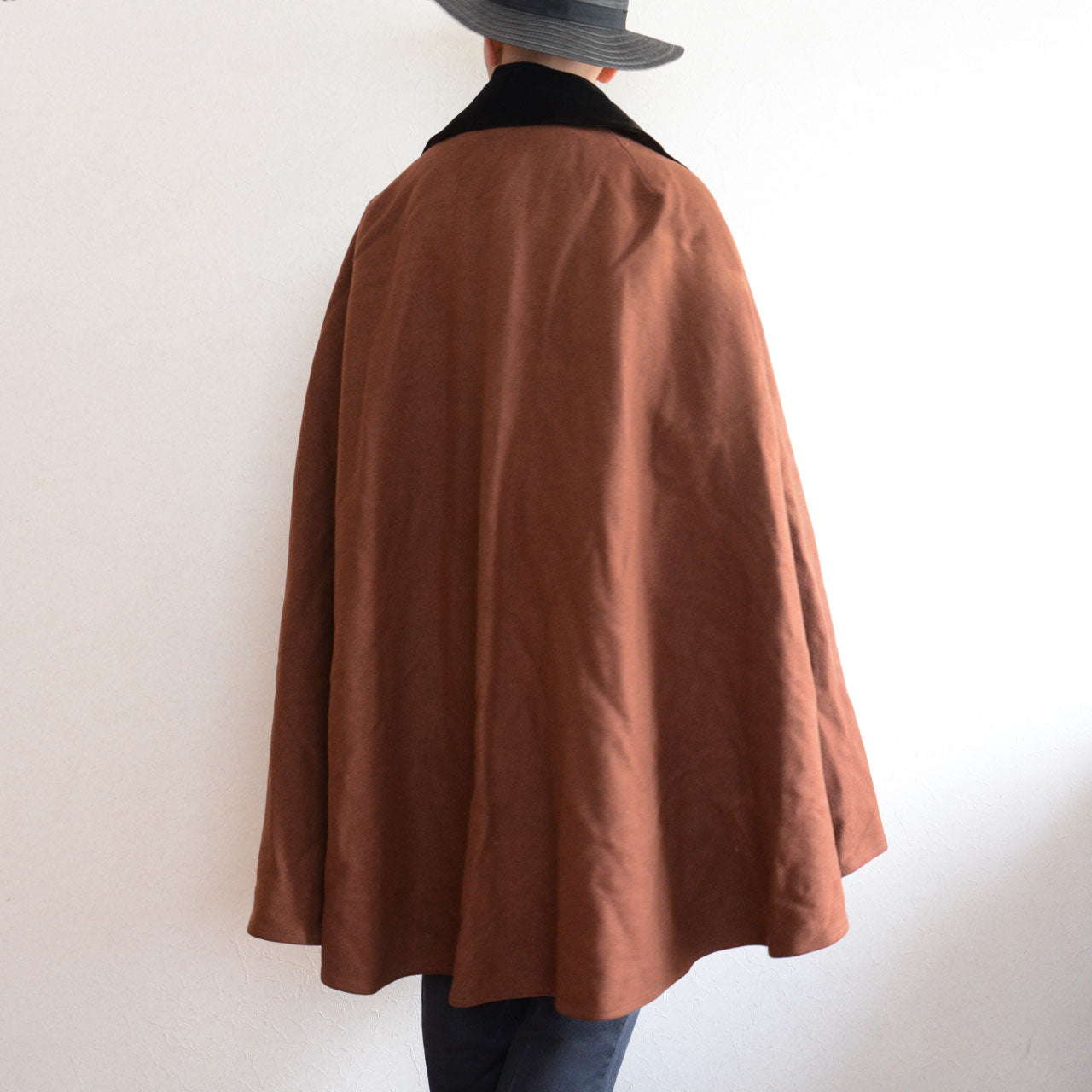 Vintage Japanese wool cape offering quiet individuality and timeless appeal