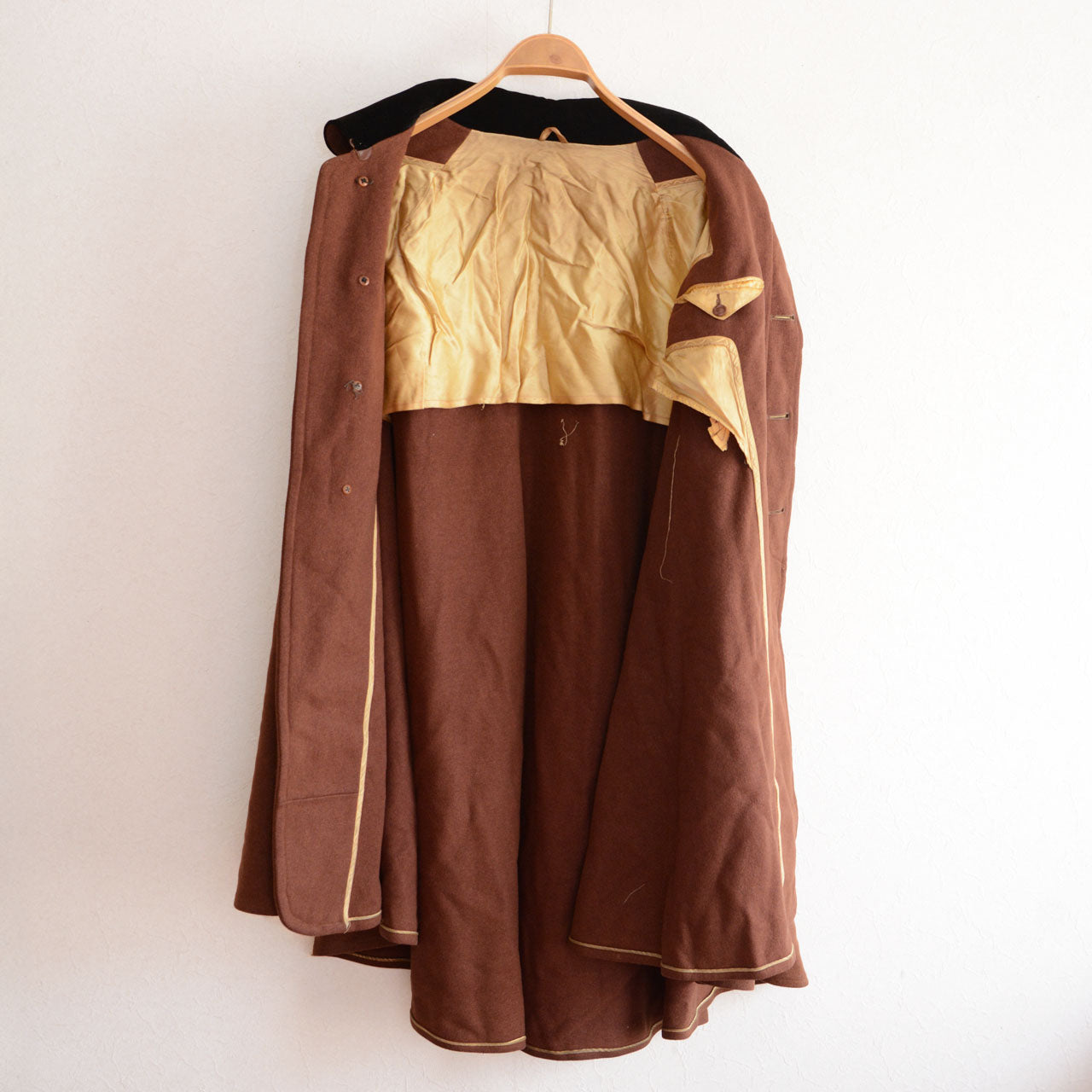 Antique Japanese wool cape showcasing timeless craftsmanship and historical character
