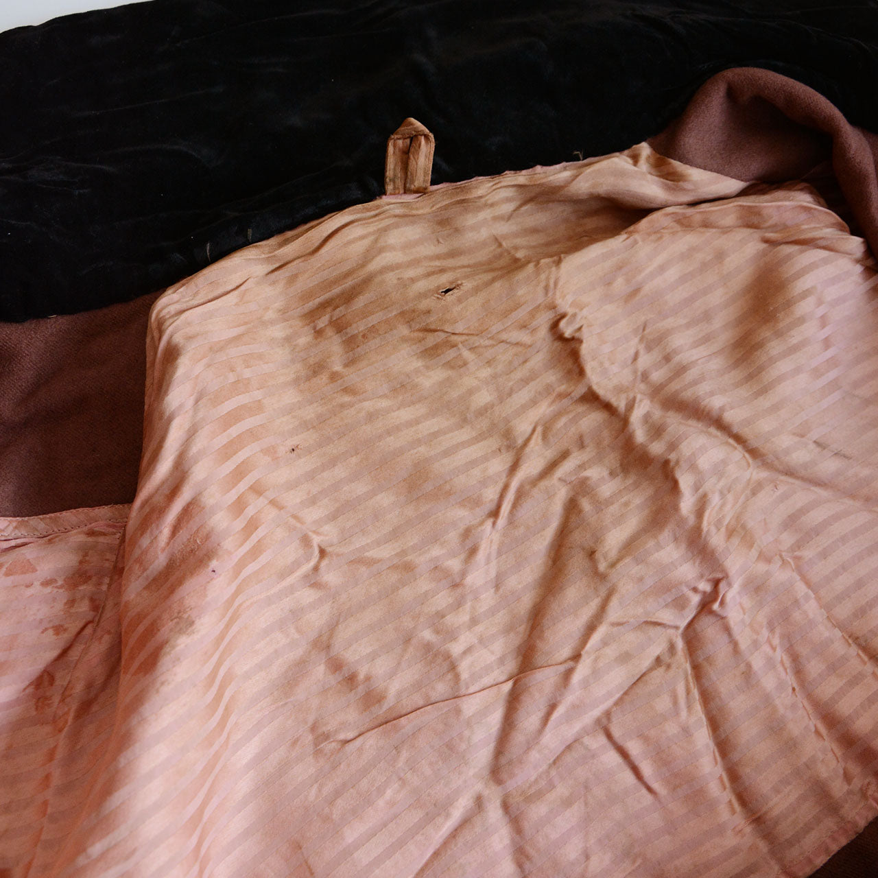 Showa era wool cape mantle layered in a retro-modern Japanese vintage styling context