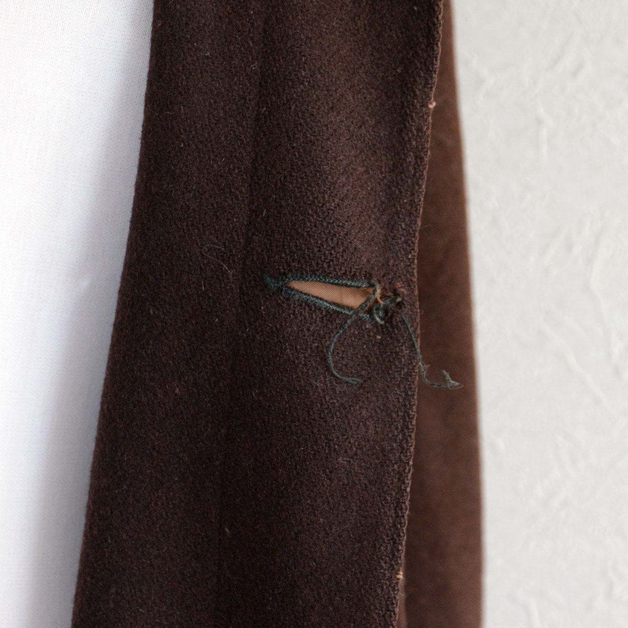 Brown wool texture of a Japanese vintage mantle