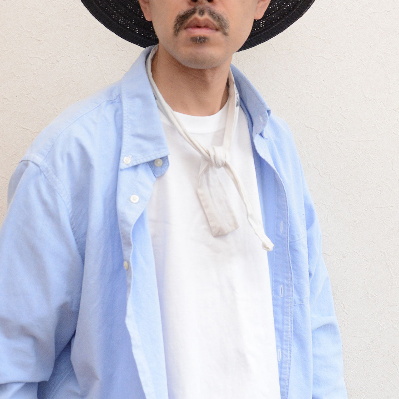 Retro kofu fabric strip styled as a necklace
