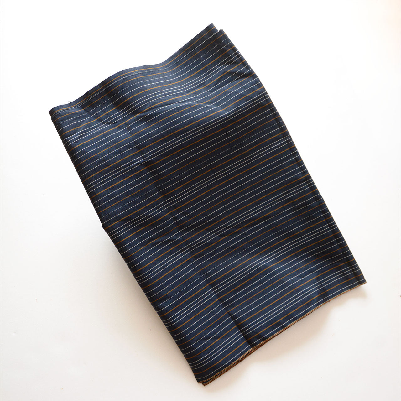 Showa era deadstock kimono fabric with traditional stripes