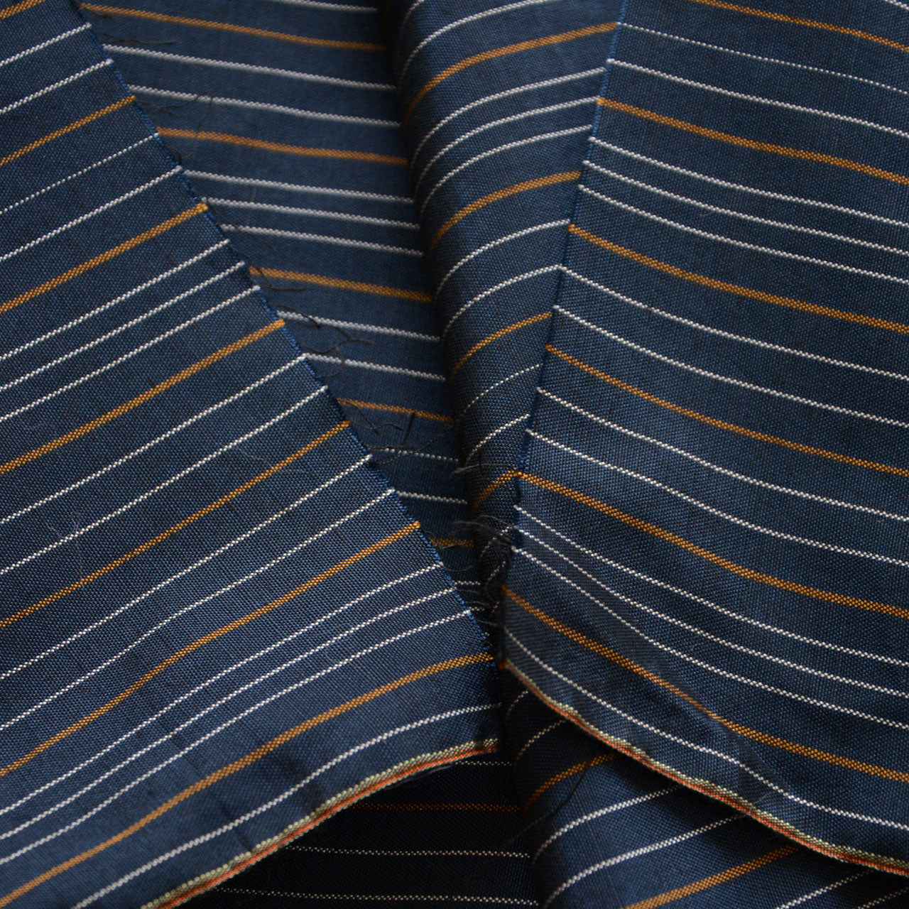 Striped Japanese cotton blend fabric for kimono and haori making